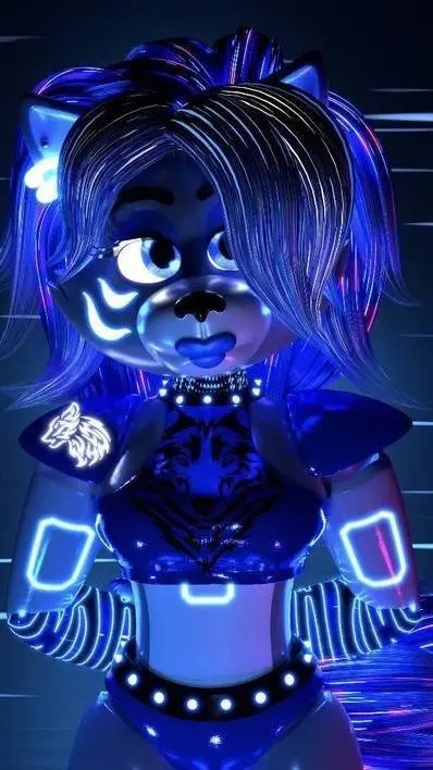 ai character: bluexwolf  background