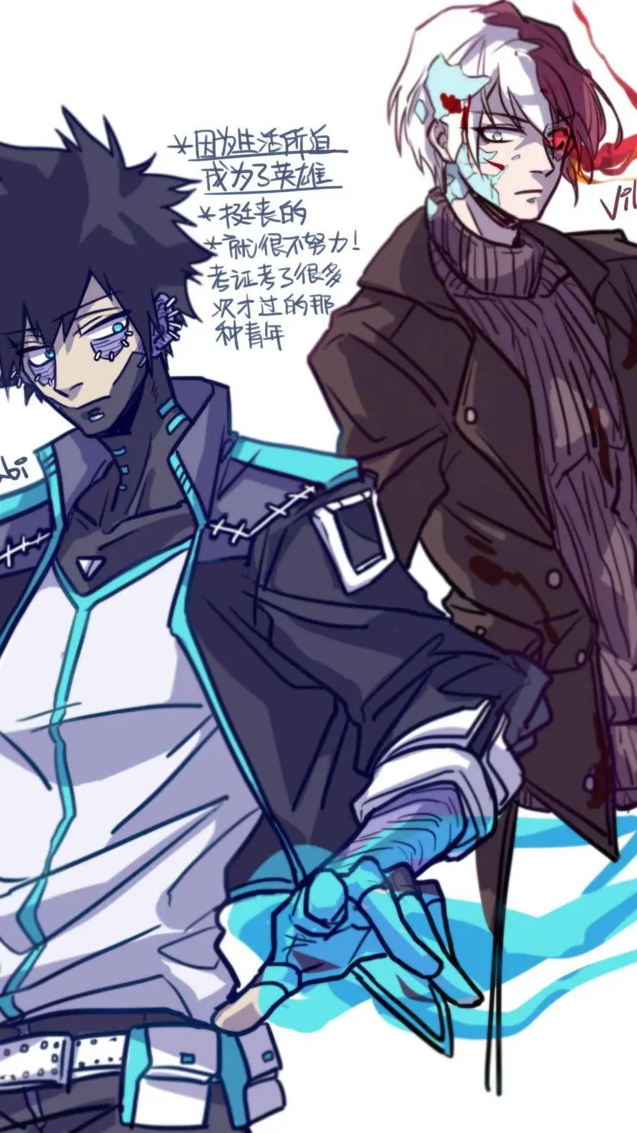 ai character: Villain shoto background