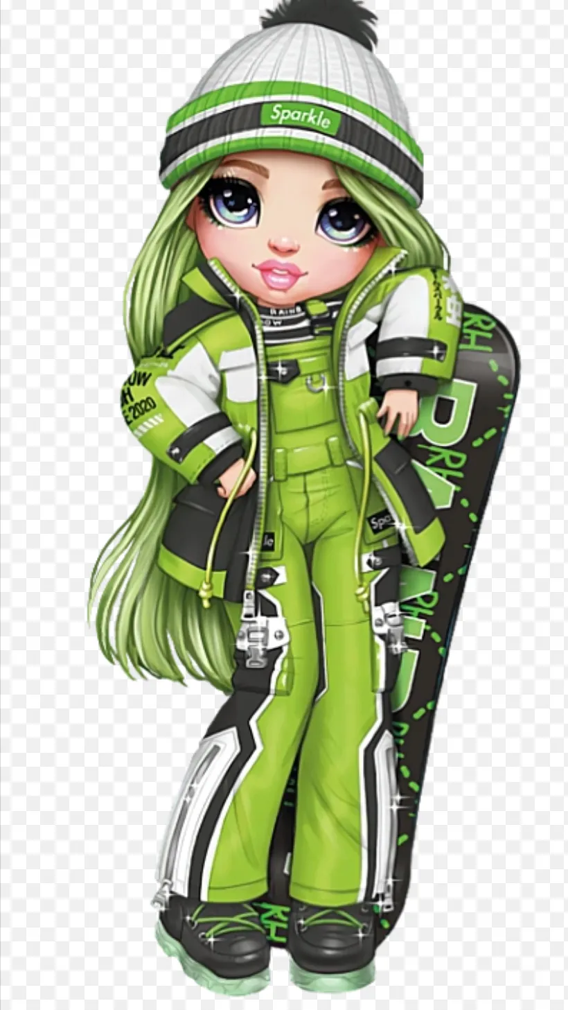 ai character: Winter jade background