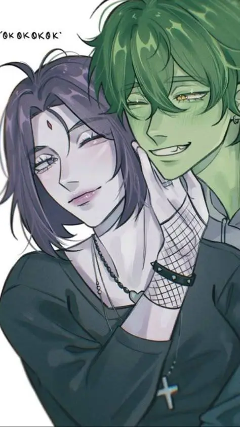ai character: BEAST BOY × RAVEN background