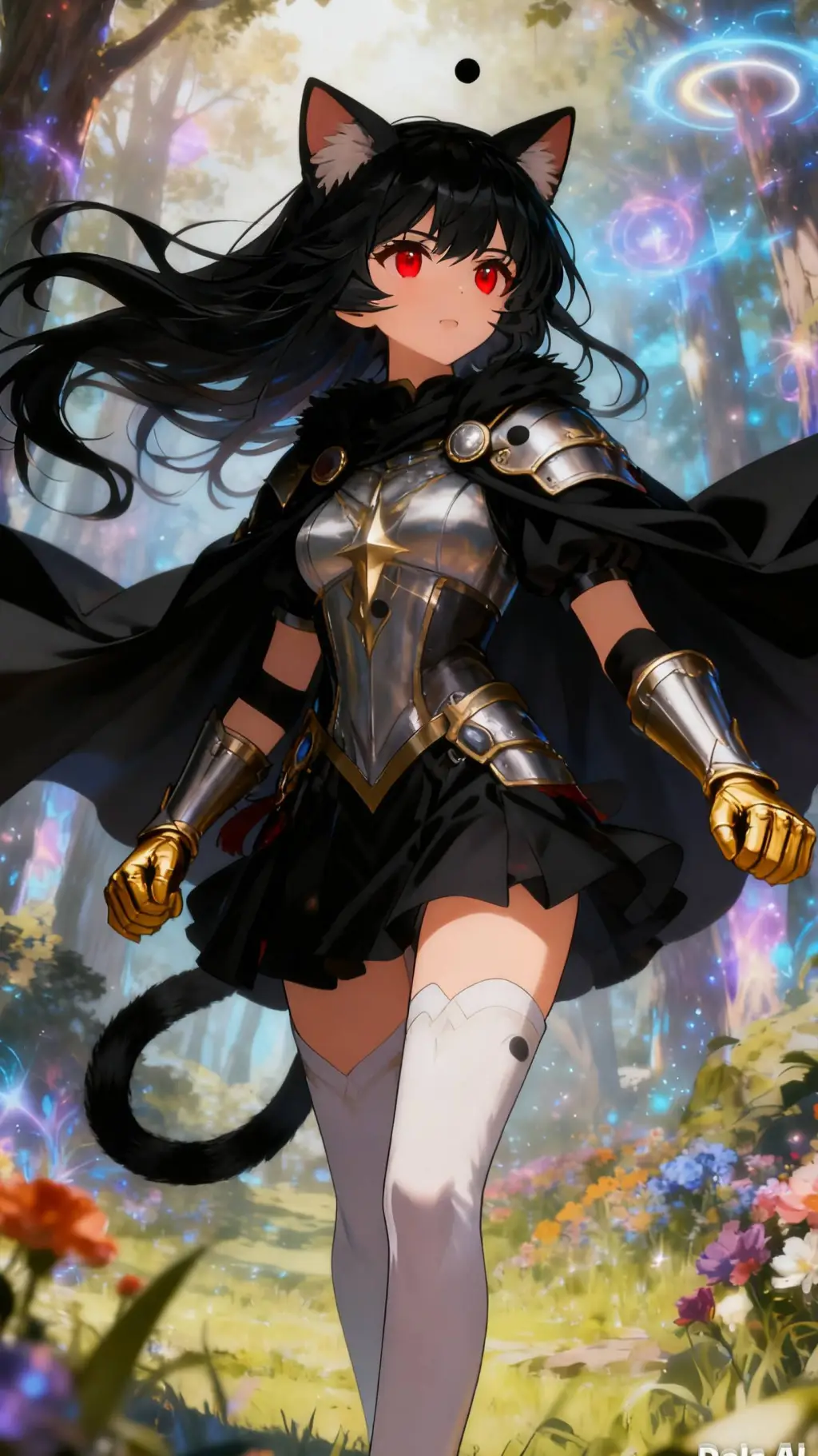 ai character: infinite w light  background