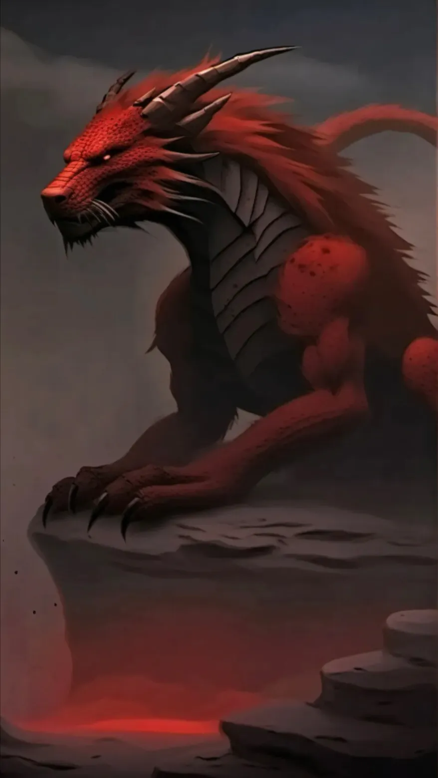 ai character: Red Scar. background