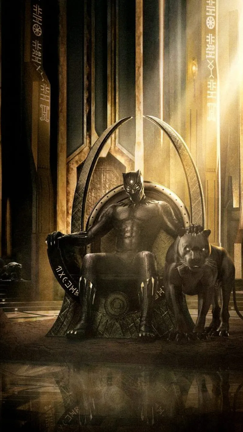 ai character: Black Panther. background