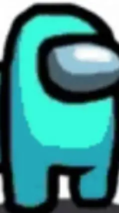 ai character: Cyan background