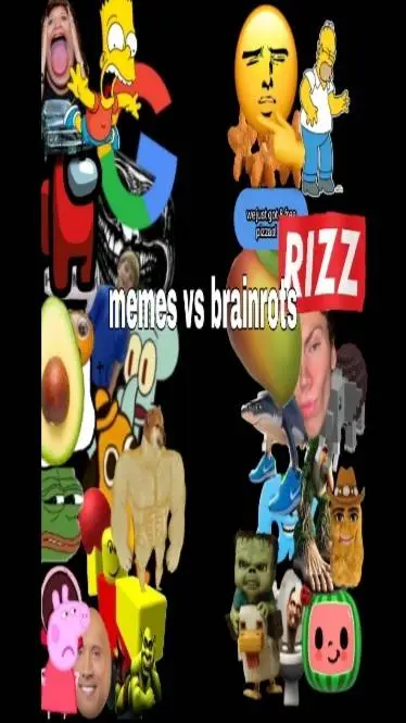 ai character: memes vs brainrots background