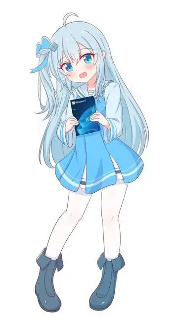 ai character: WINDOWS 11-CHAN  background