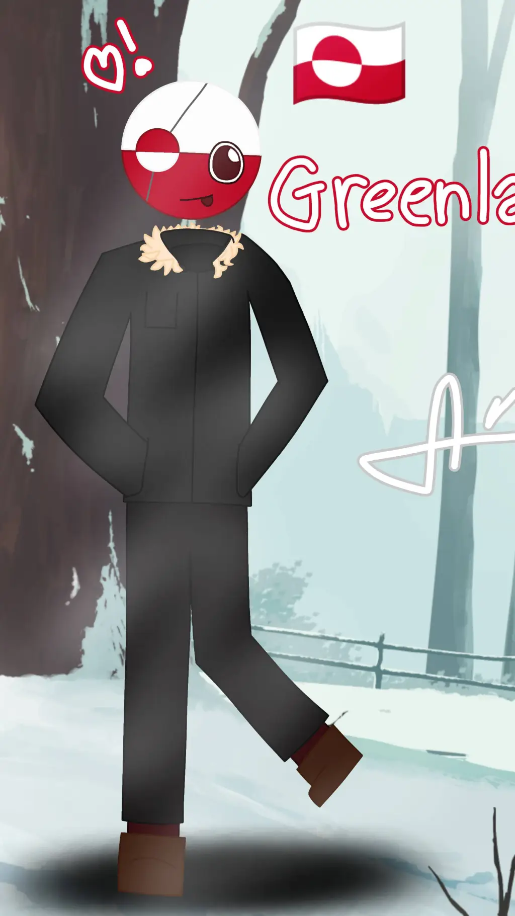 ai character: Greenland 🇬🇱 background