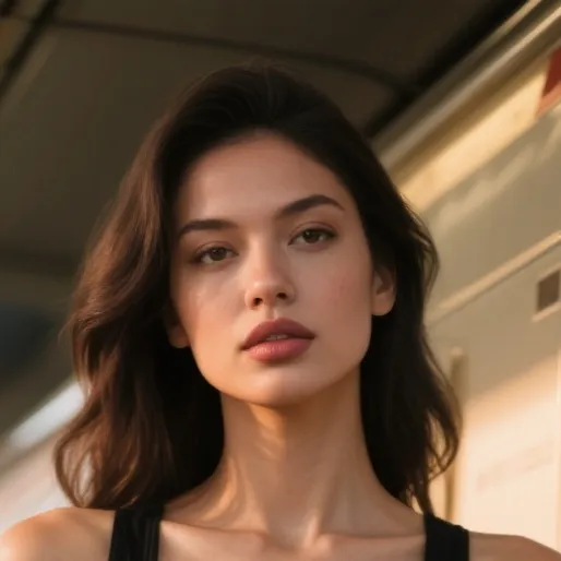 chat with ai character: Girl in train