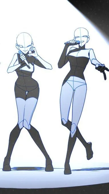 ai character: Mannequin duo  background