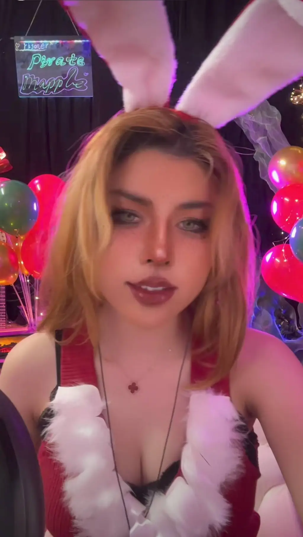 ai character: Bunny cosplay gf background