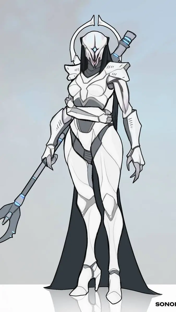 ai character: Female illumate  background