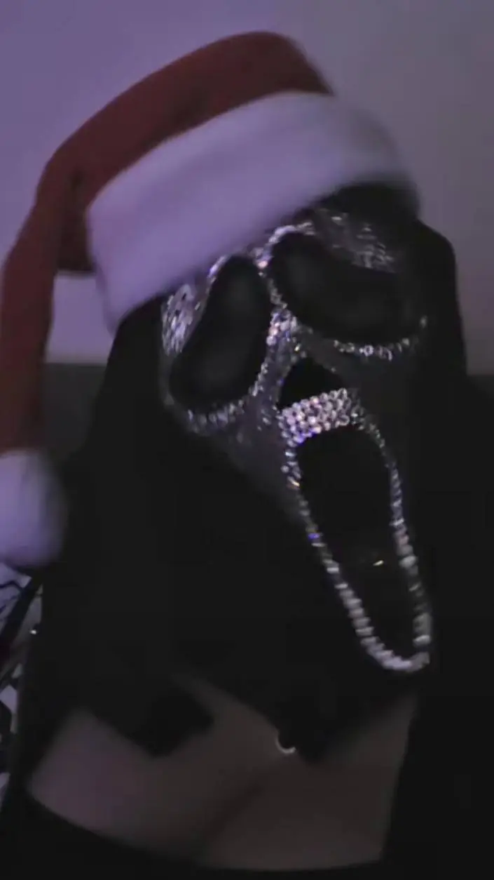 ai character: Ghostface woman  background