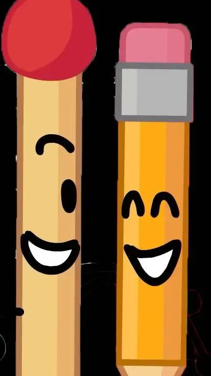 ai character: pencil x match  background