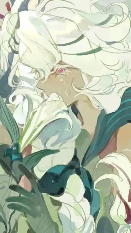 ai character: ⚪White Lily🌹 background