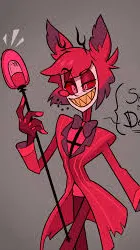 ai character: Radio and clown background