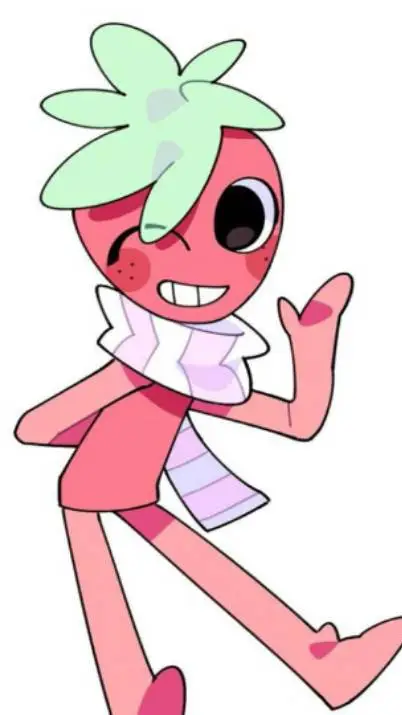 ai character: Sprout Strawberry background