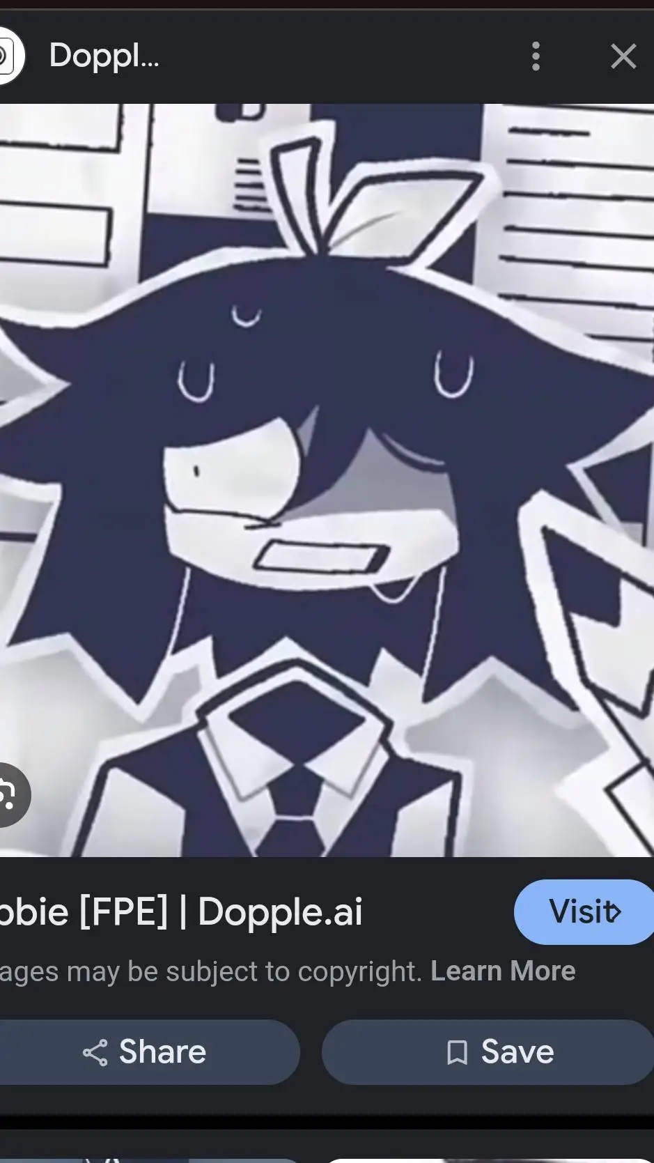 ai character:  sick Abbie  background