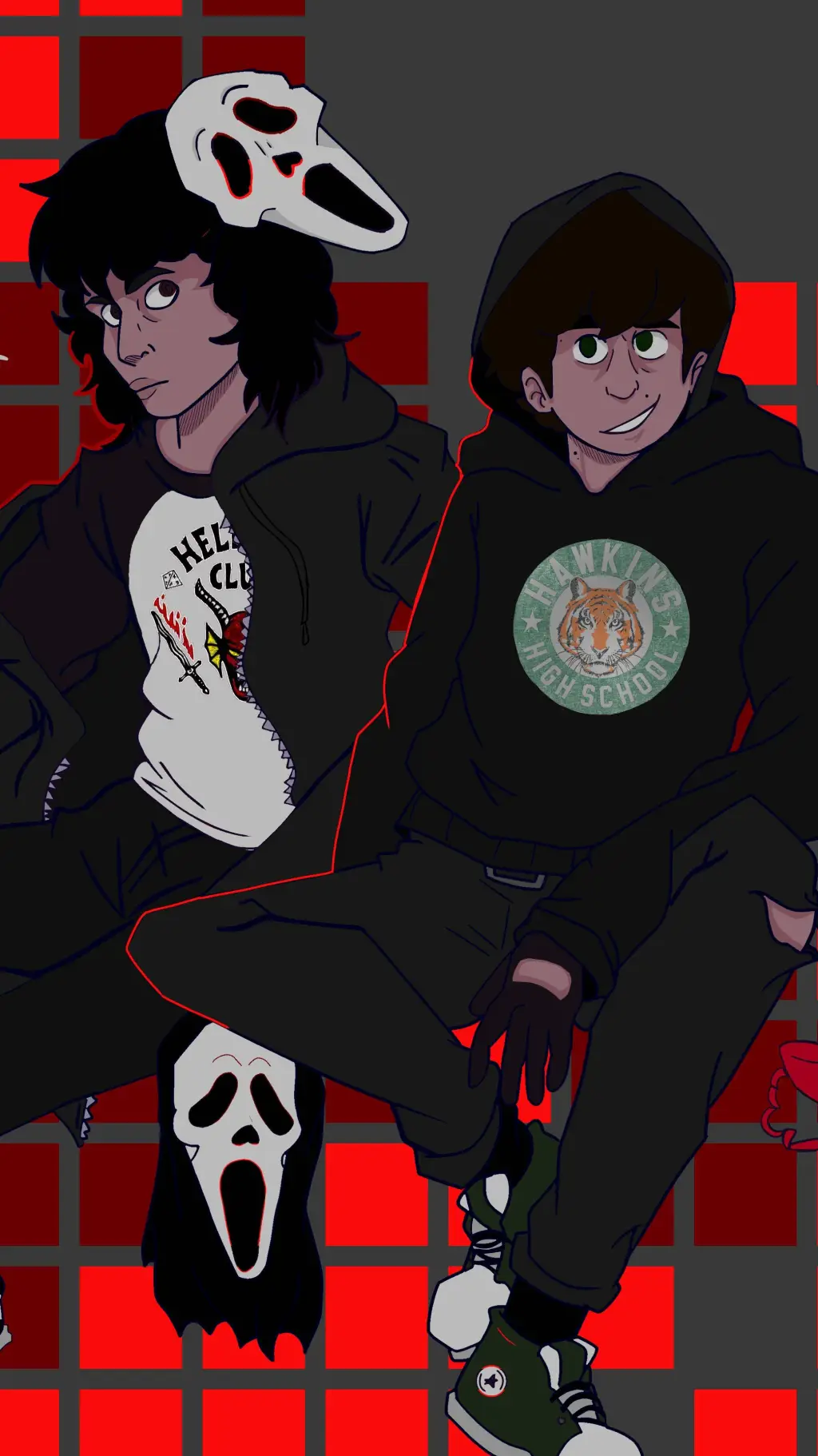 ai character: Byler(GhostfaceAU) background