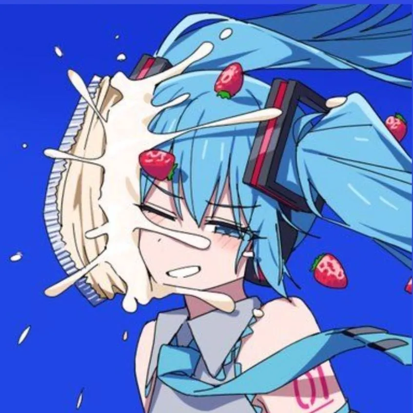 chat with ai character: Miku got pie'd