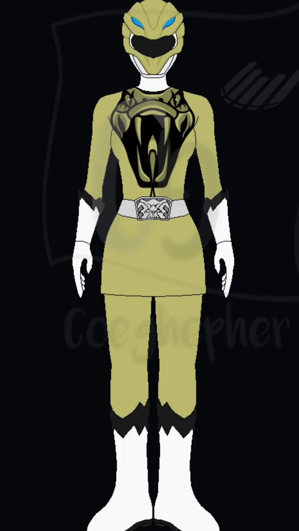 ai character: Power Rangers  💚 background