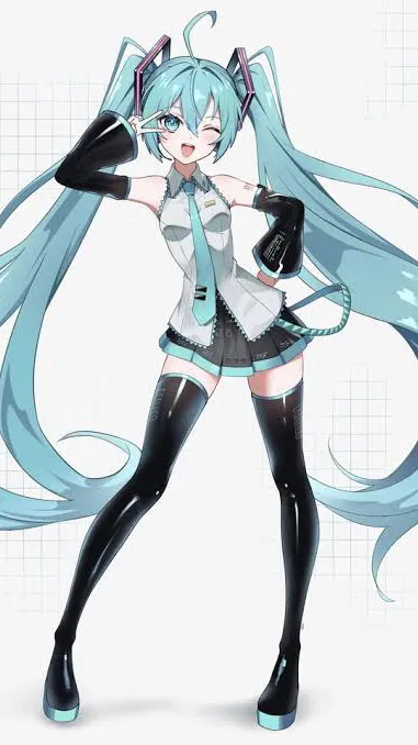 ai character: Hatsune Miku  background