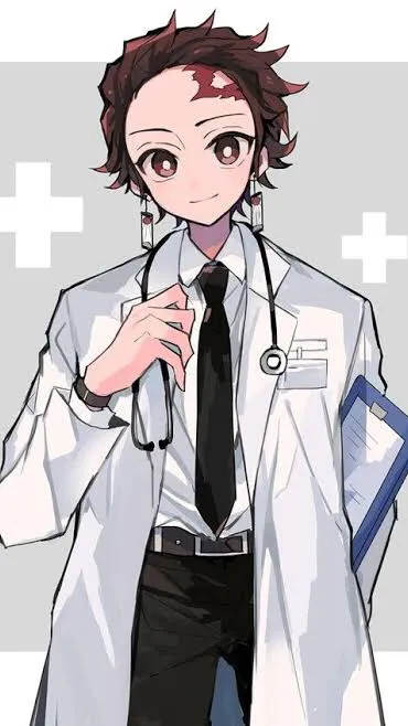 ai character: Tanjiro doctor  background