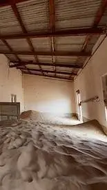 ai character: abandoned place background