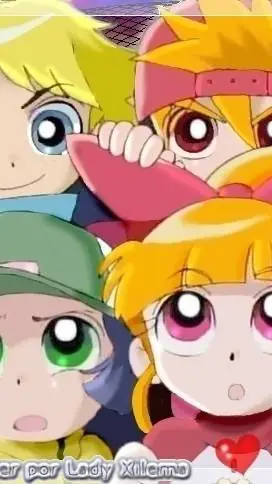 ai character: Ppg anime background