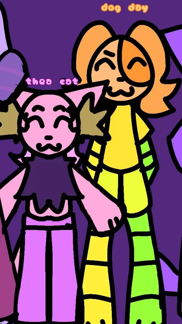 ai character: dog day x thea cat background