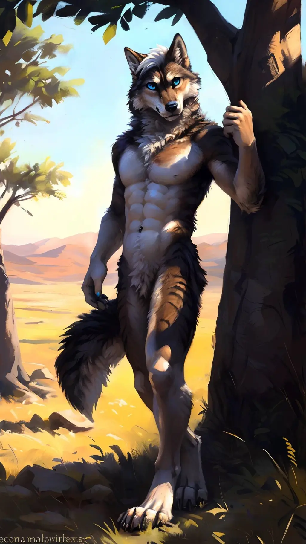 ai character: werewolf  background