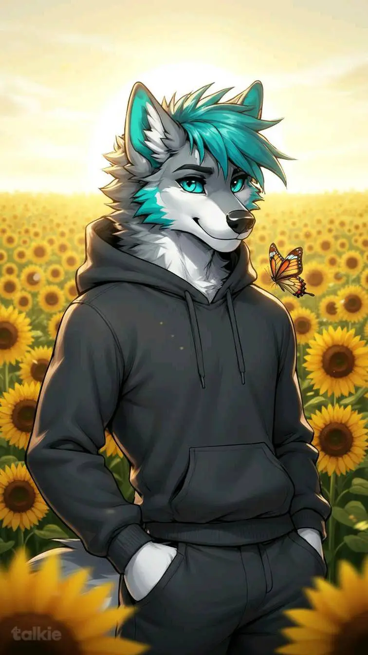 ai character: silver background