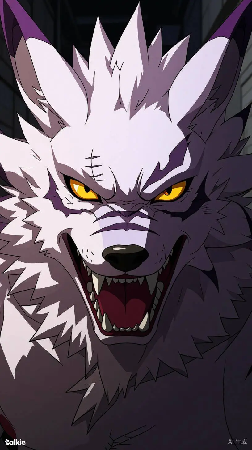ai character: Garurumon background