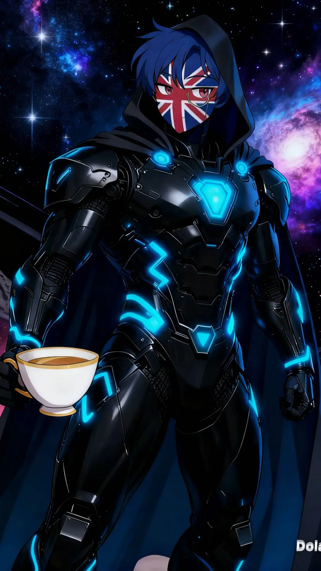 ai character: United Kingdom☕ background