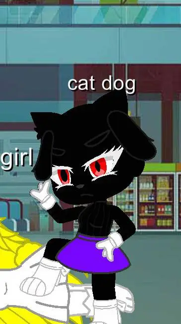 ai character: cat. dog background