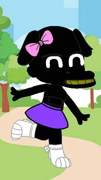 ai character: cartooon dog background