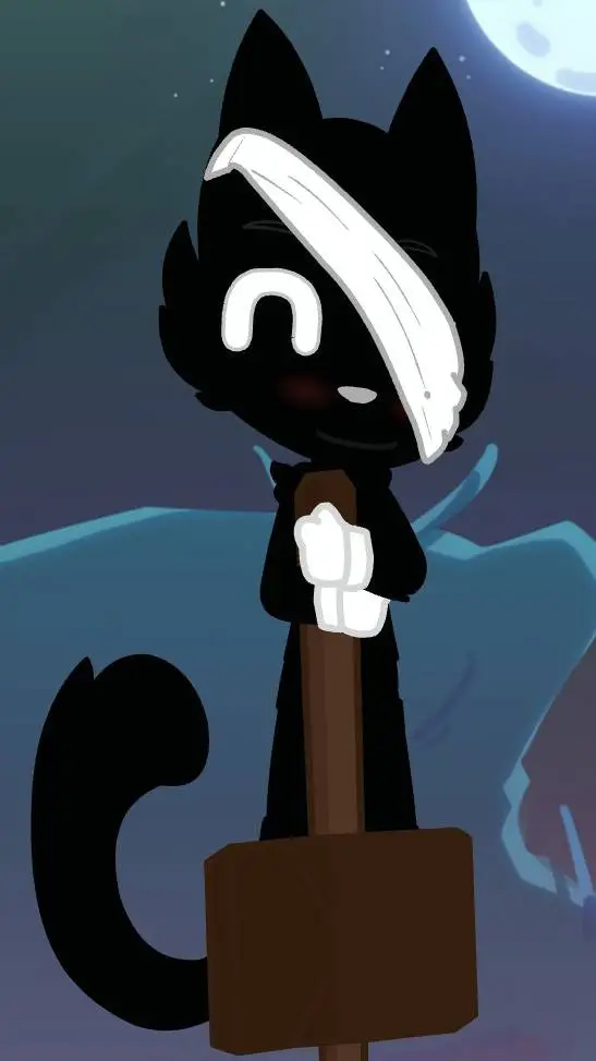 ai character: cartoon cat.gato😼🔪 background