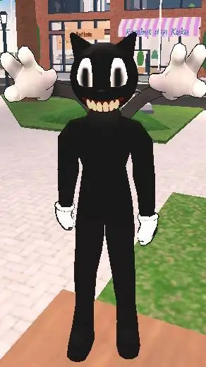 ai character: Cartoon cat🐱😏 background