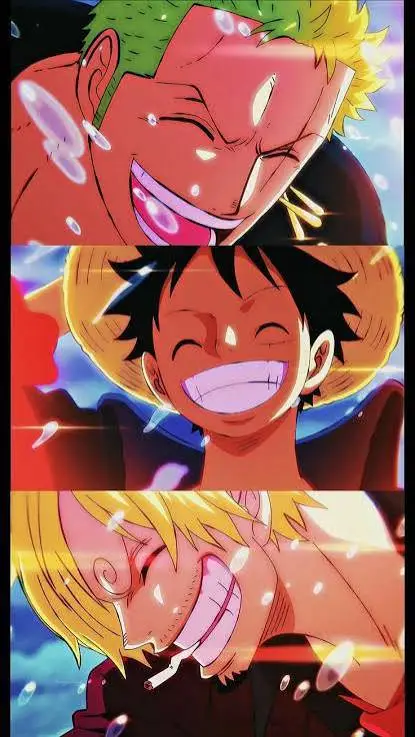 ai character: Luffy,Sanji e Zoro background