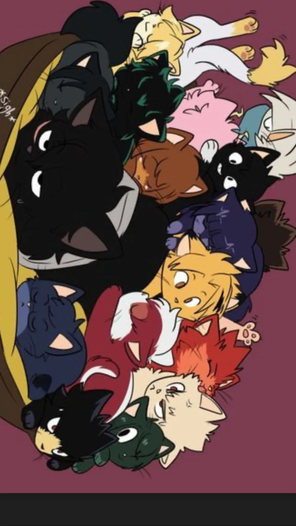 ai character: Mha cats background