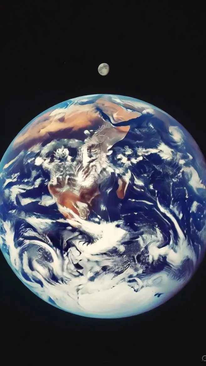 ai character: NASA Earth background