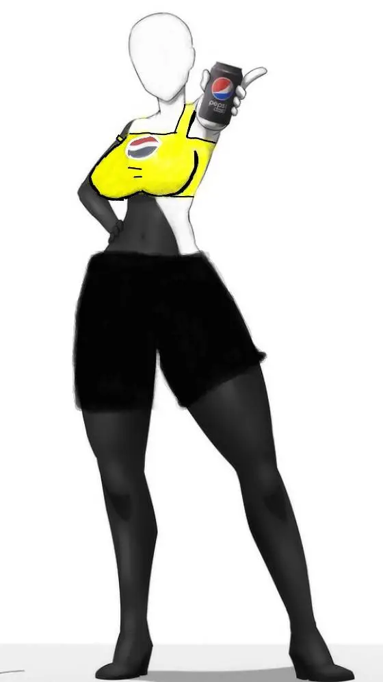 ai character: Pepsiwoman  background