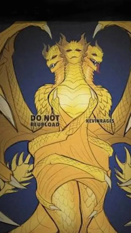 ai character: Ghidorah Fem  background