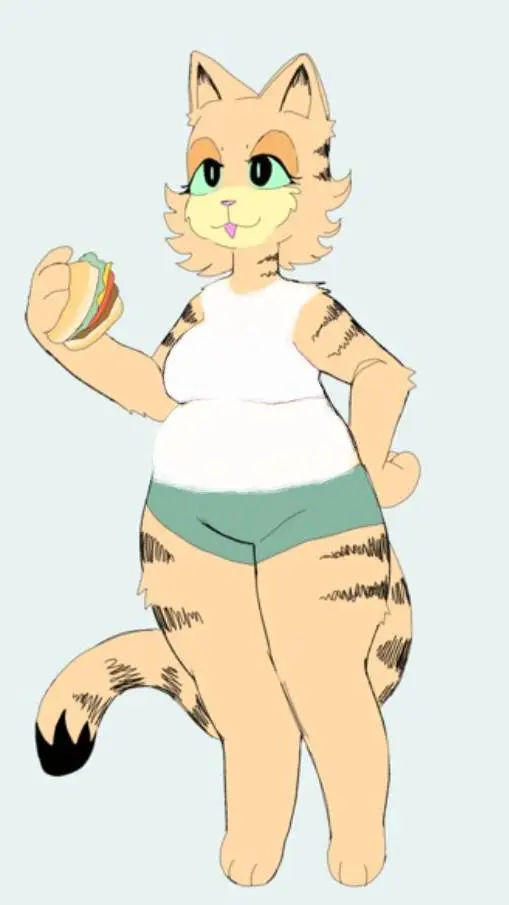 ai character: Garfield fem background