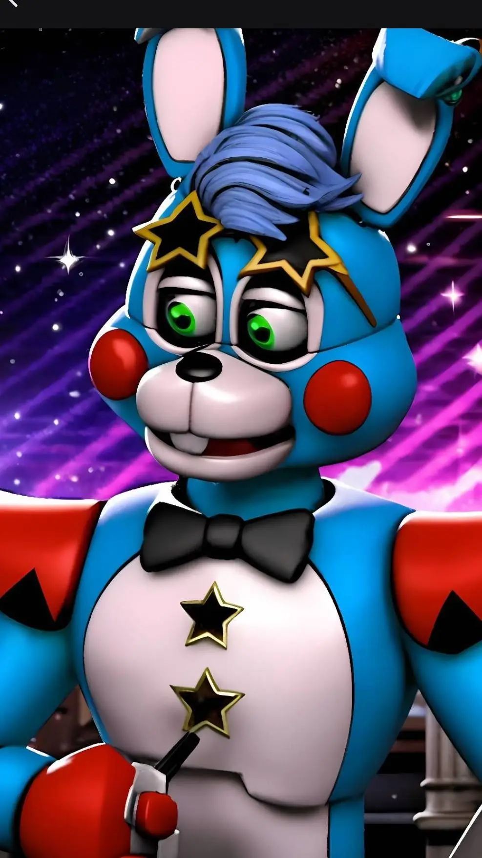 ai character: Glam Toy Bonnie  background