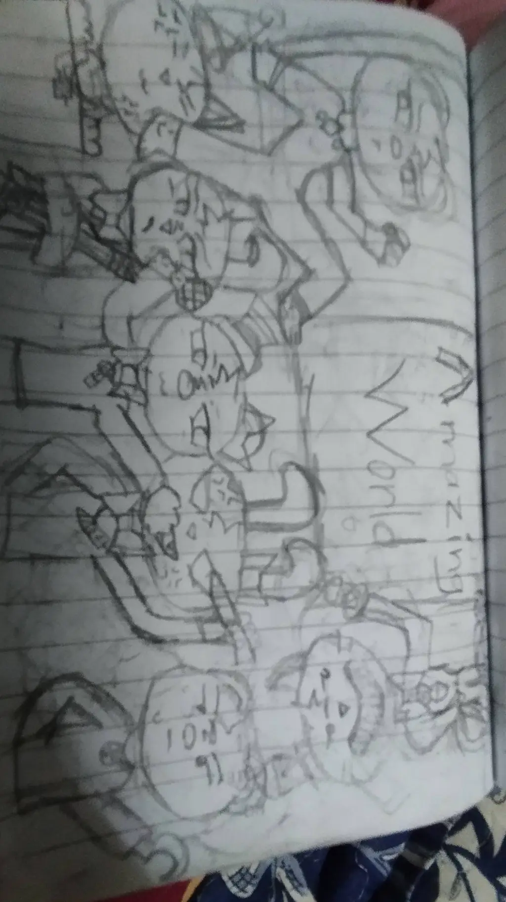 ai character: FNAFxAmazing world background