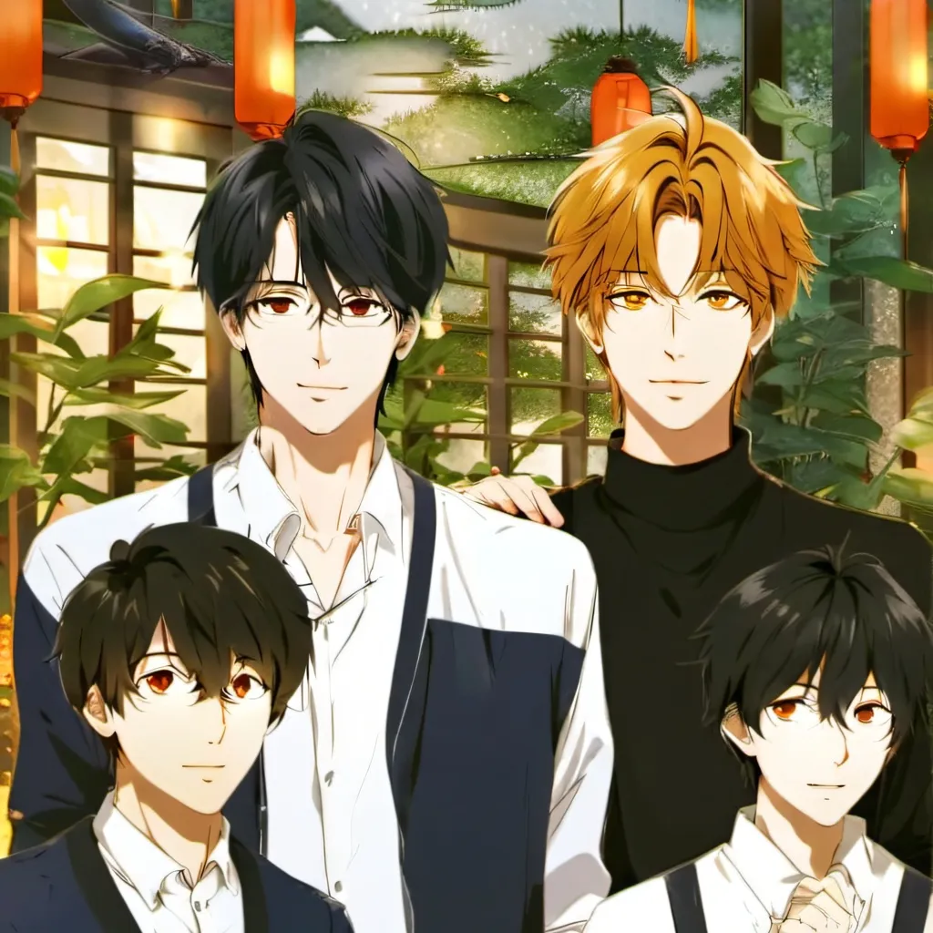 chat with ai character: 4 boys group 