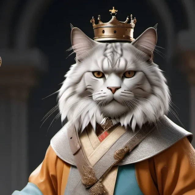 chat with ai character: king cat