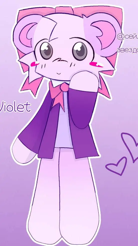ai character: Violet The Bear background