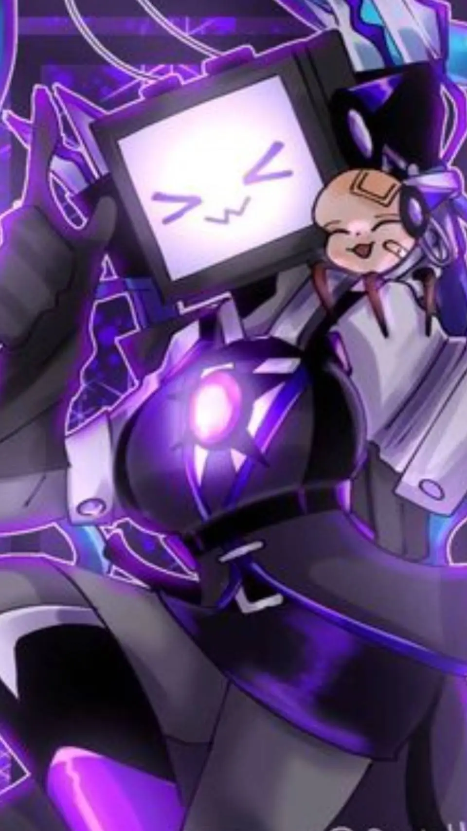 ai character: upgraded tv woman background