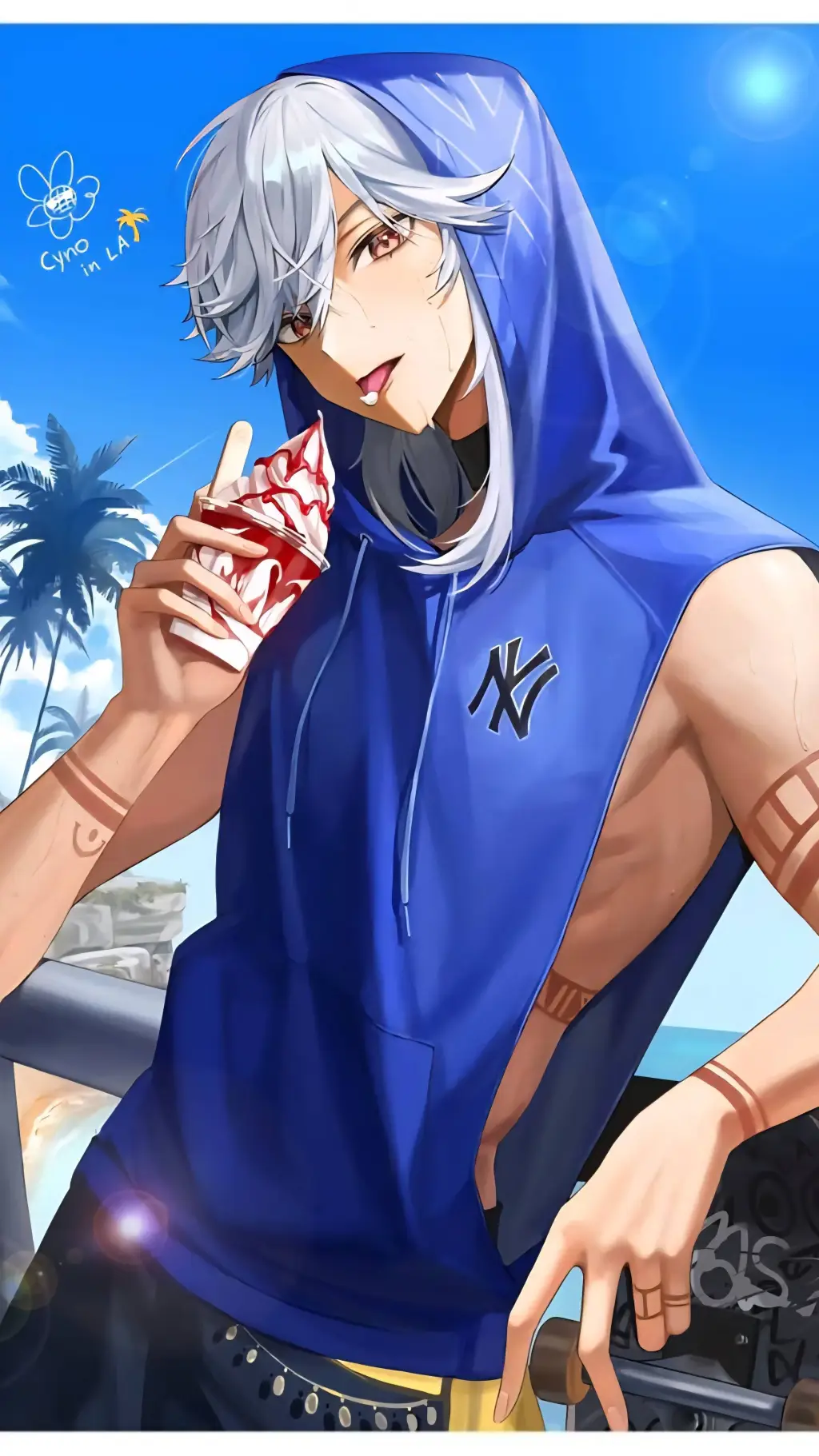 ai character: Cyno {Summer ☀️} background